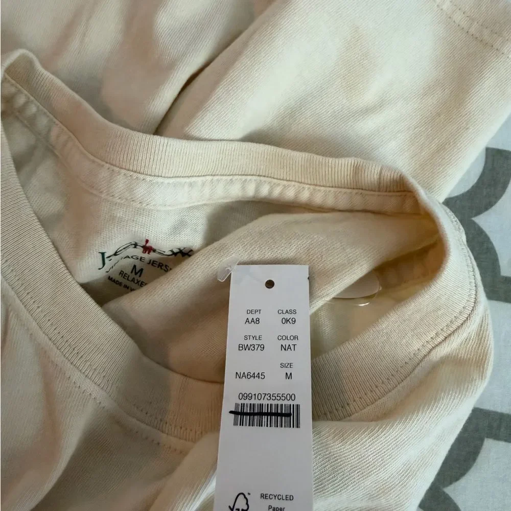 J.Crew Vintage-wash cotton pocket T-shirt NWT Size M